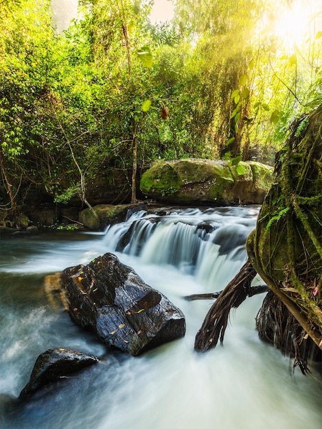 Cachoeira tropical Phnom Kulen Camboja