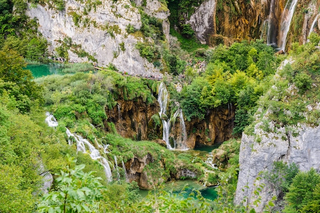 Cachoeiras, em, Plitvice, lagos, parque nacional, croácia