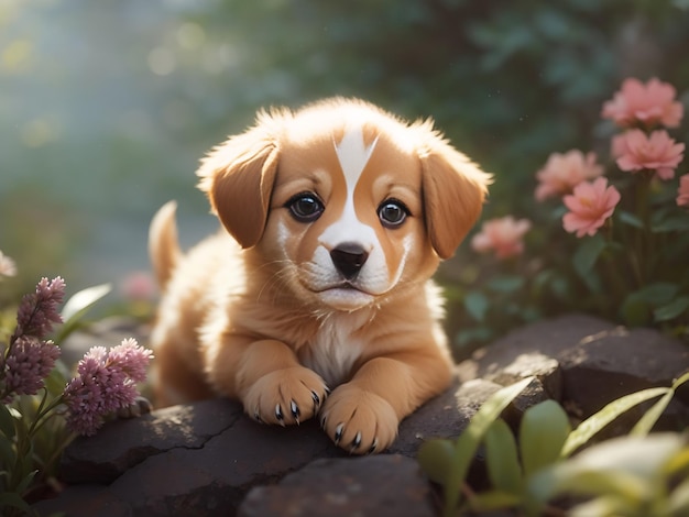 cachorrinho fofo feliz Ai gerar