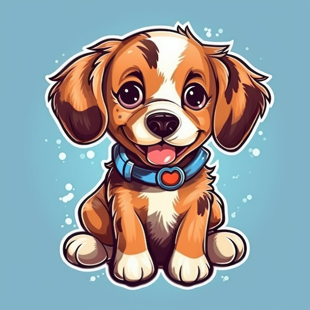 cachorrinho fofo gráfico amigável vector