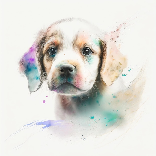 Cachorro Cachorro Fofo Abstrato Pastel