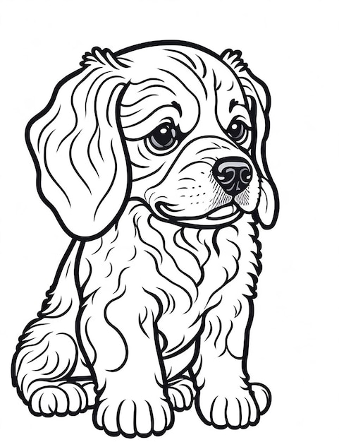 Cachorro de desenho animado e cão Illustraton