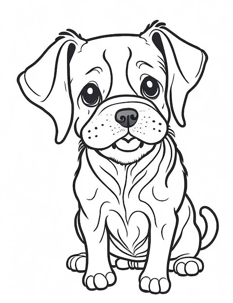 Cachorro de desenho animado e cão Illustraton