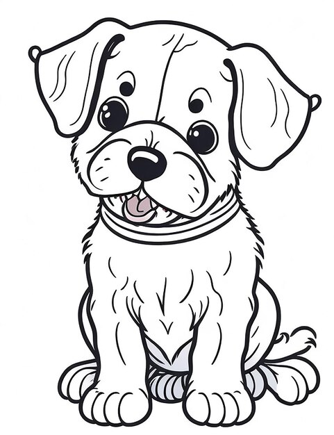 Cachorro de desenho animado e cão Illustraton