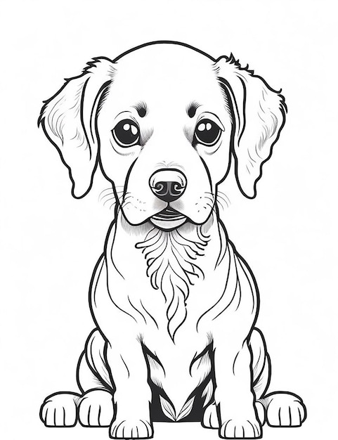 Cachorro de desenho animado e cão Illustraton