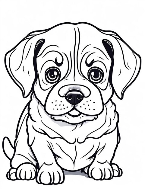 Cachorro de desenho animado e cão Illustraton