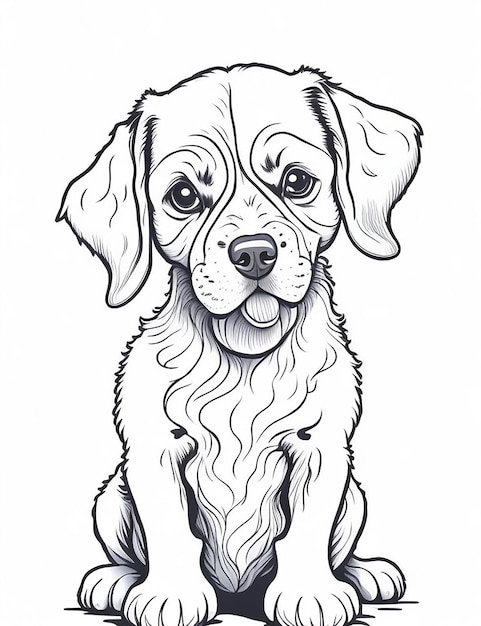 Cachorro de desenho animado e cão Illustraton