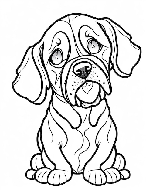 Cachorro de desenho animado e cão Illustraton