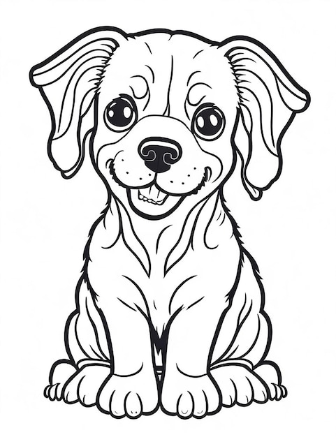 Cachorro de desenho animado e cão Illustraton