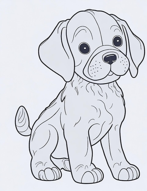 Cachorro de desenho animado e cão Illustraton