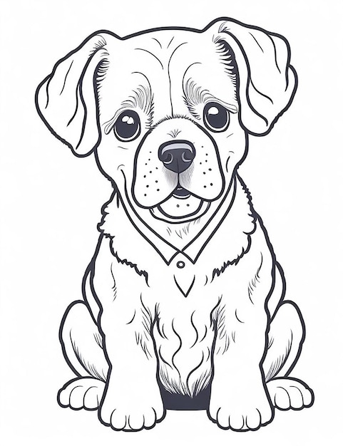 Cachorro de desenho animado e cão Illustraton