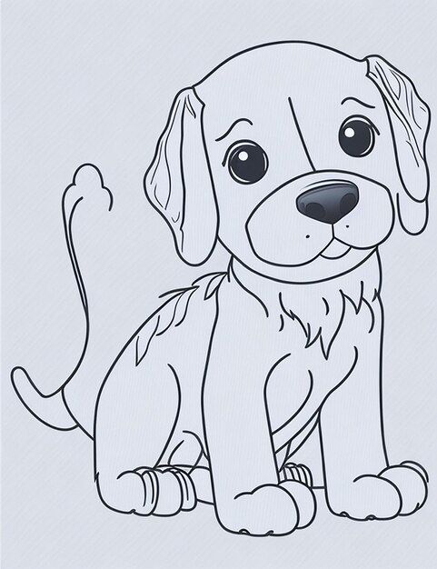 Cachorro de desenho animado e cão Illustraton