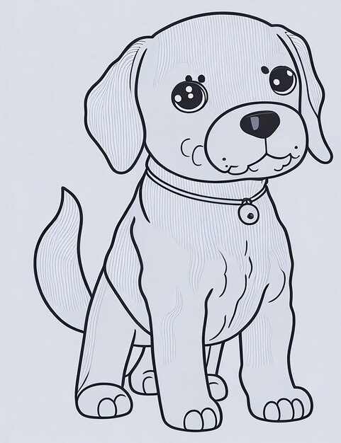 Cachorro de desenho animado e cão Illustraton