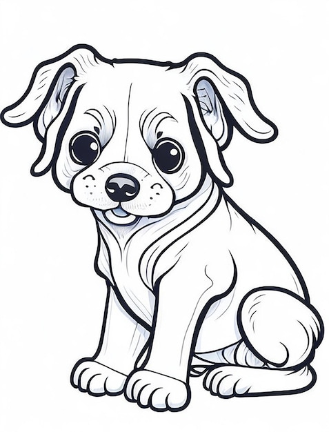 Cachorro de desenho animado e cão Illustraton