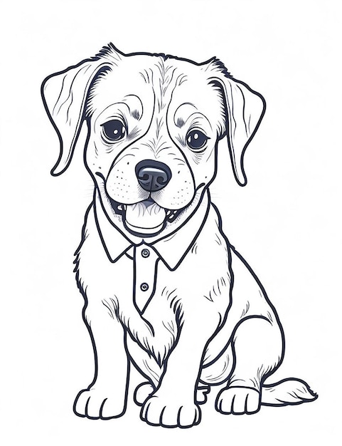 Cachorro de desenho animado e cão Illustraton