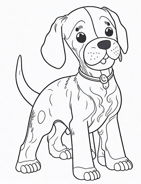 Cachorro de desenho animado e cão Illustraton