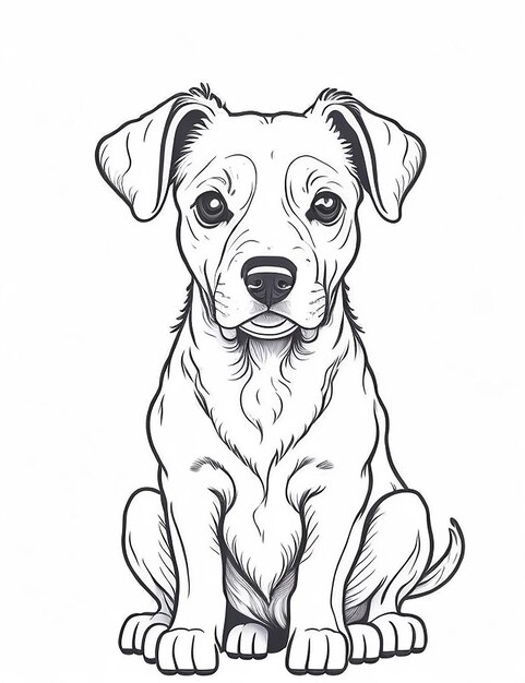 Cachorro de desenho animado e cão Illustraton