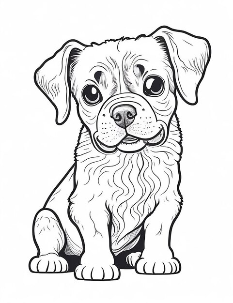 Cachorro de desenho animado e cão Illustraton