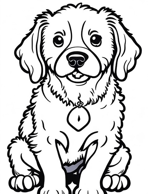 Cachorro de desenho animado e cão Illustraton