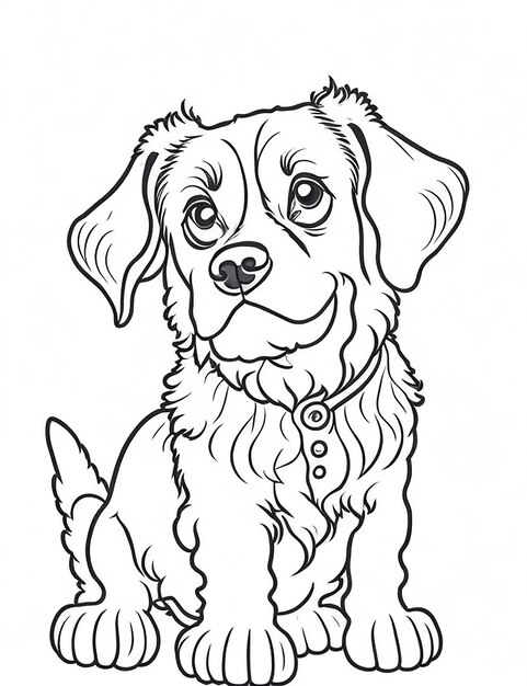 Cachorro de desenho animado e cão Illustraton