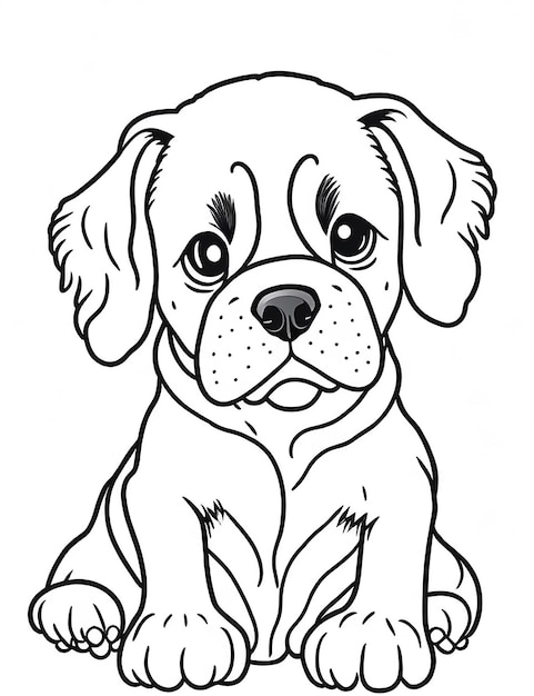 Cachorro de desenho animado e cão Illustraton
