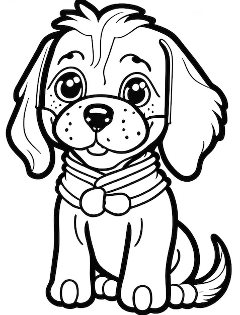 Cachorro de desenho animado e cão Illustraton