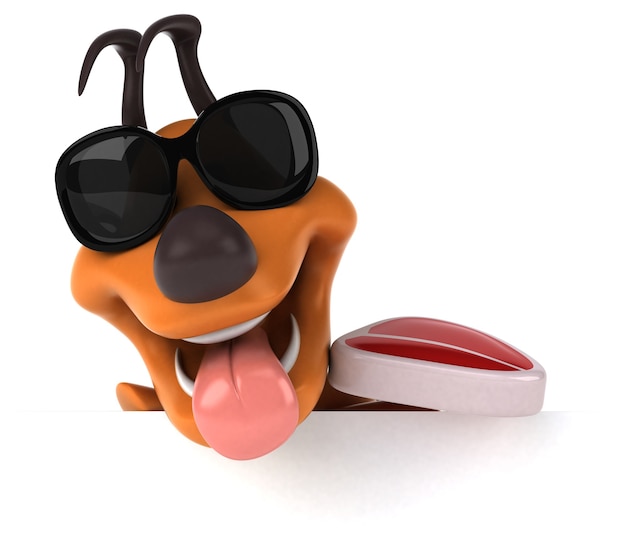 Cachorro divertido - ilustração 3D