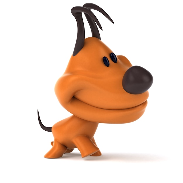 Cachorro divertido - ilustração 3D