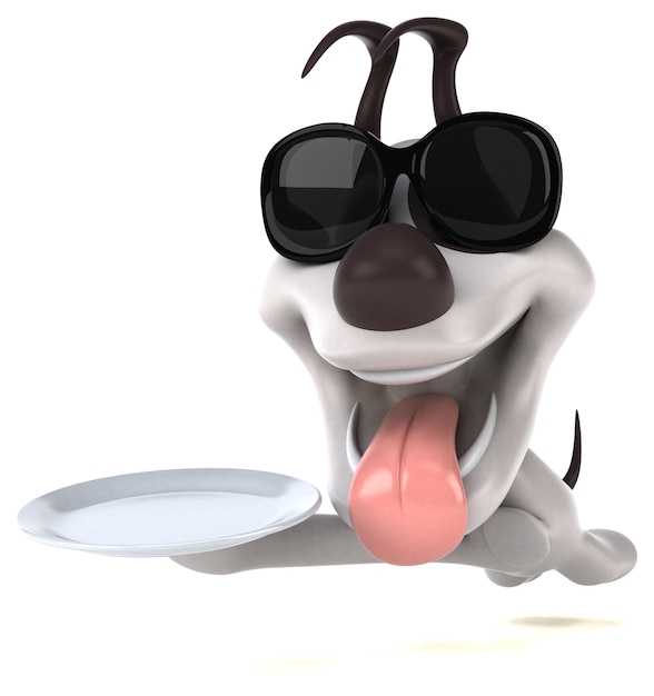 Cachorro divertido - ilustração 3D