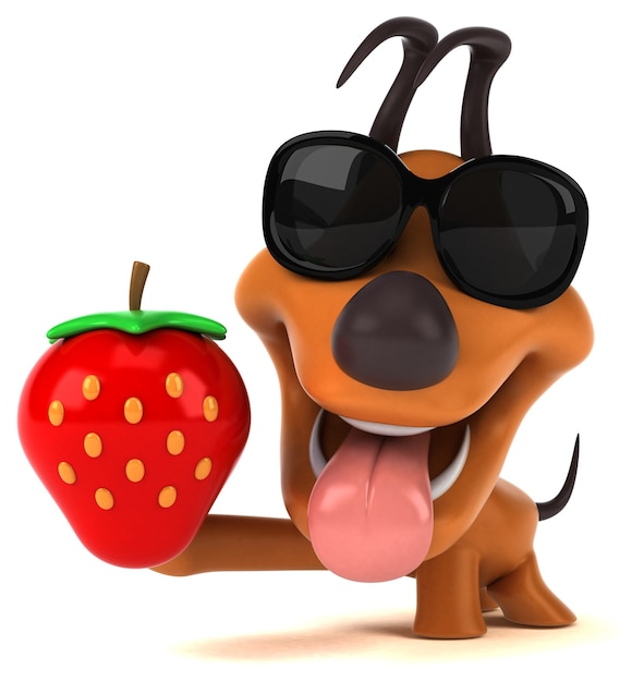 Cachorro divertido - ilustração 3D