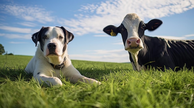 Cachorro e vaca