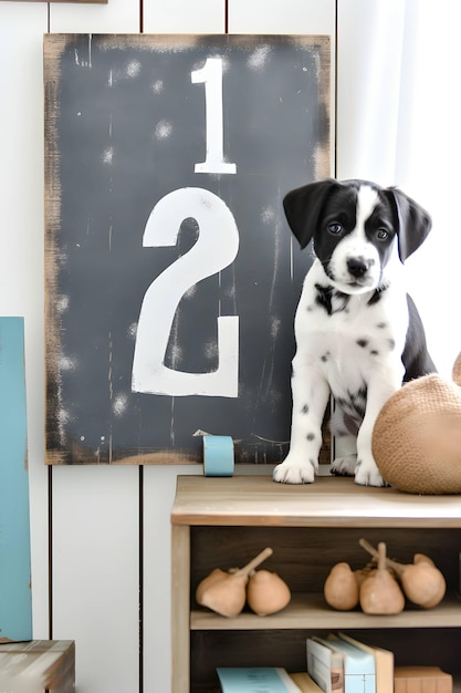 cachorro en la habitación