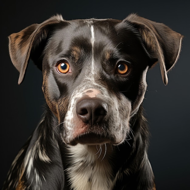 Cachorro leopardo catahoula com olhos dicromáticos