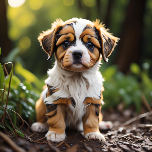 Cachorro lindo adorable piel de león