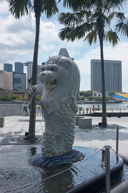 Un cachorro de merleón en Singapur