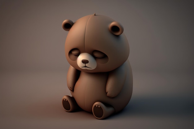 Un cachorro de panda con cara de tristeza generado por IA