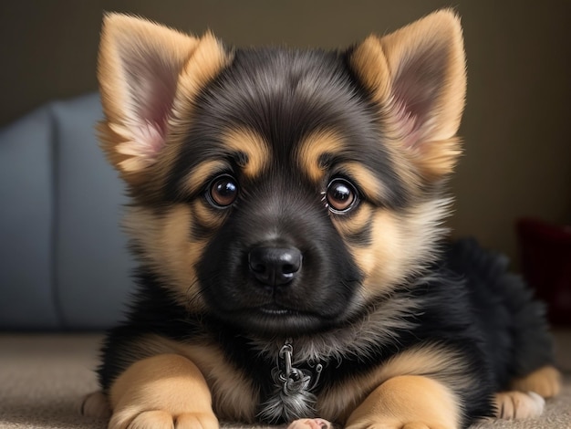 Un cachorro de pastor alemán muy lindo.