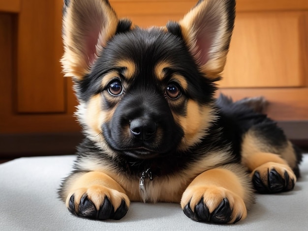 Un cachorro de pastor alemán muy lindo.