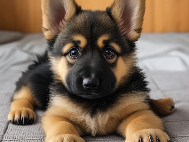 Un cachorro de pastor alemán muy lindo.