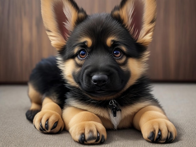 Un cachorro de pastor alemán muy lindo.