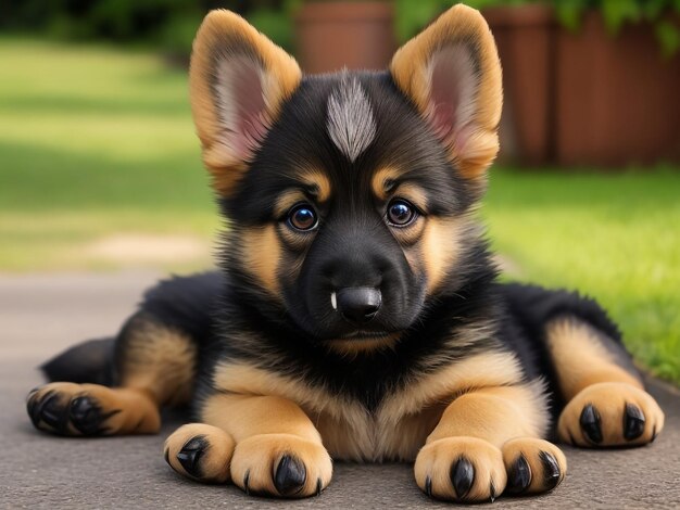 Un cachorro de pastor alemán muy lindo.