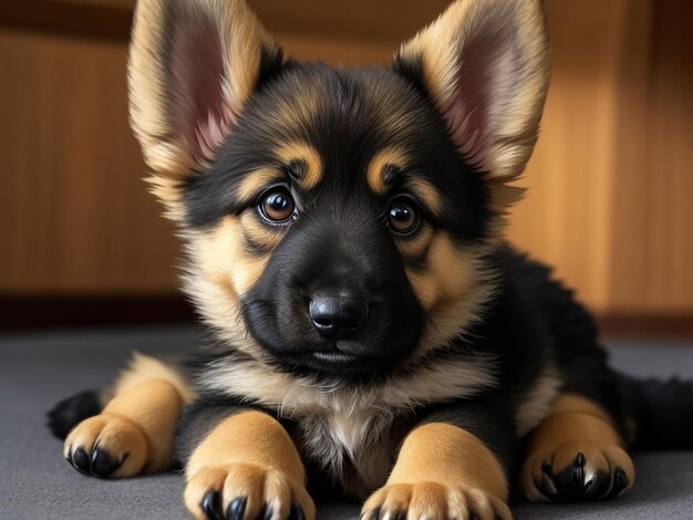 Un cachorro de pastor alemán muy lindo.