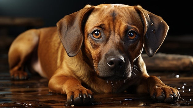 Foto cachorro preto e dourado