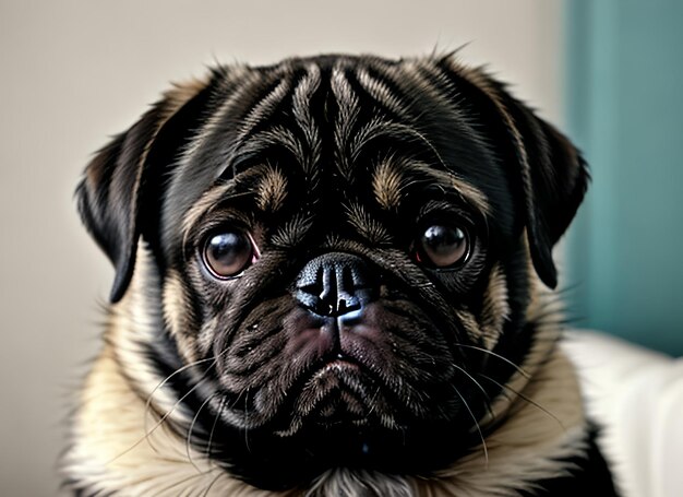 Cachorro pug triste