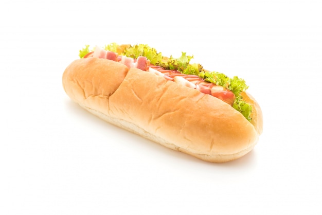 cachorro-quente de salsicha com ketchup