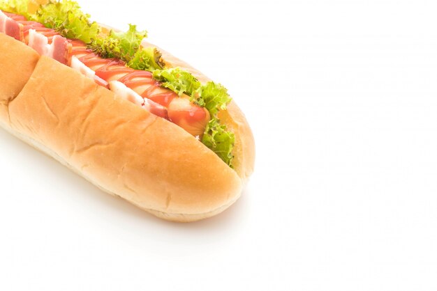 cachorro-quente de salsicha com ketchup