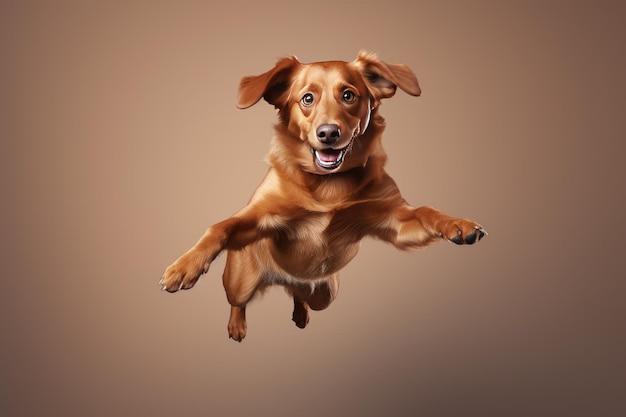 Cachorro saltando por las nubes