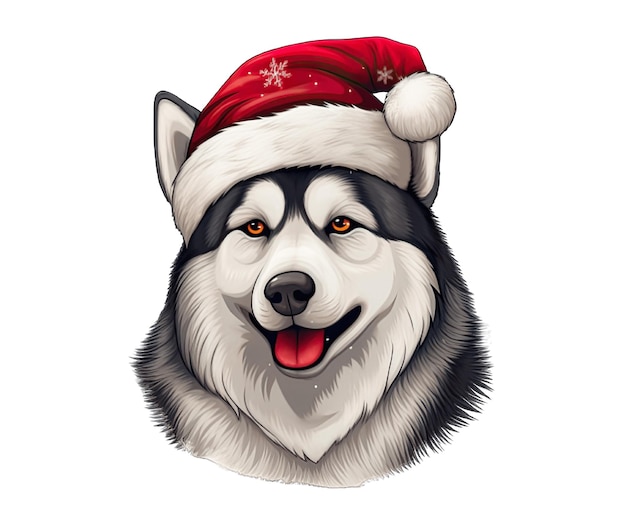 Cachorro Siberianhuskie de Natal