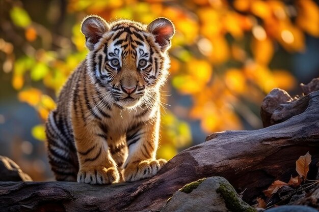 Un cachorro de tigre en la jungla