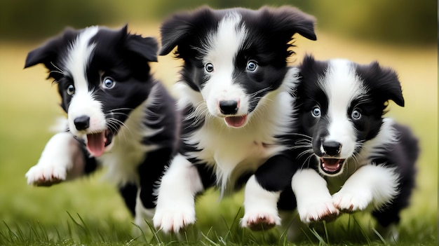 Los cachorros Border Collie son muy juguetones